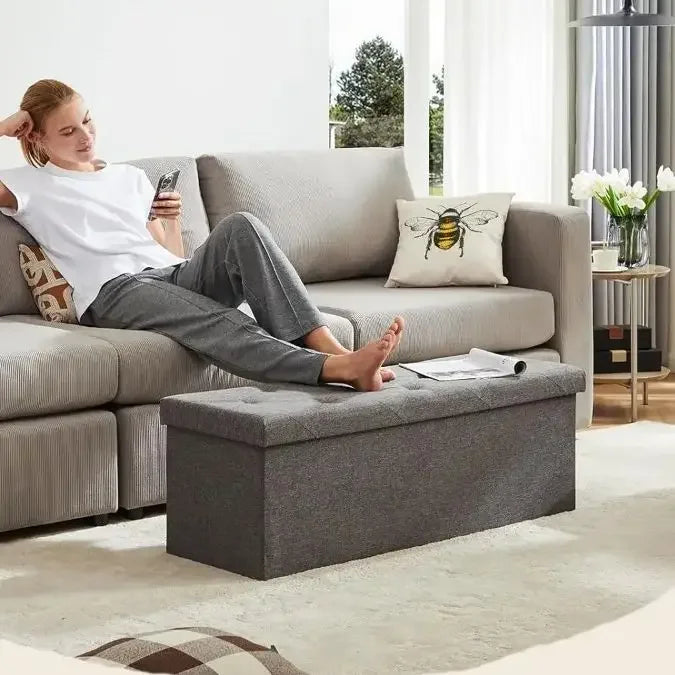 Storage Ottoman Bench 43Inches In Large Capacity