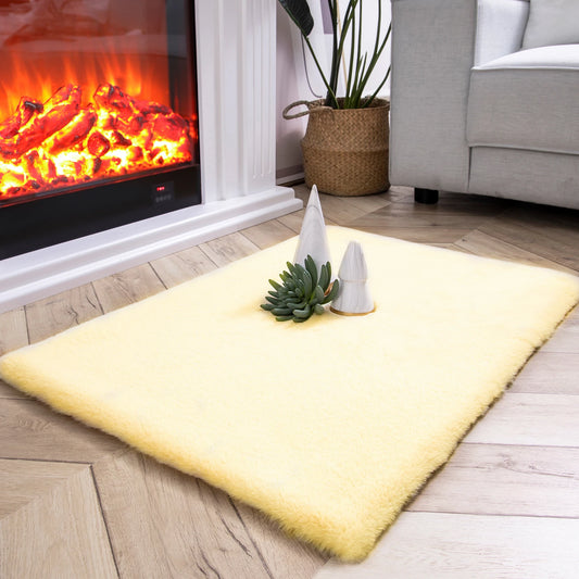 Soft Faux Rabbit Fur Area Rug