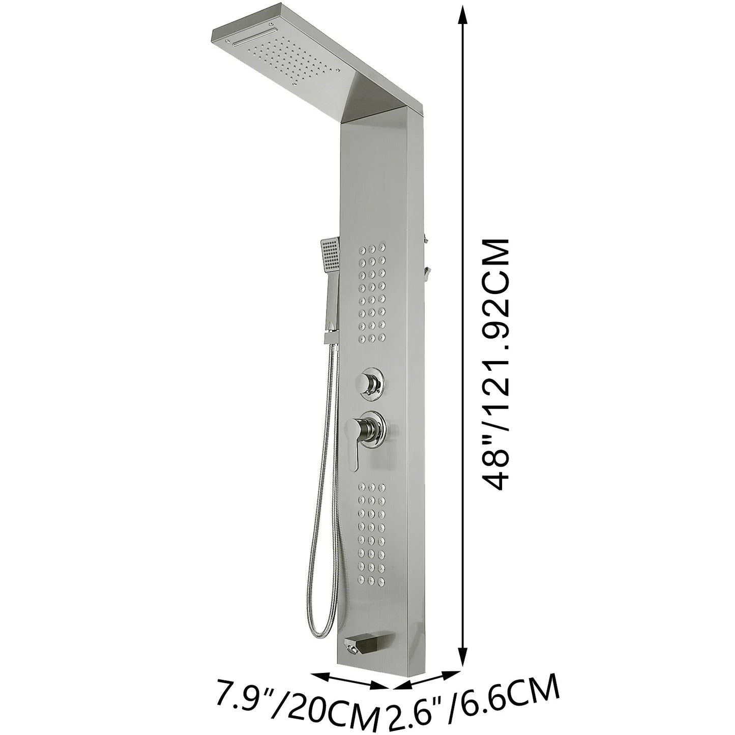 Panel System Waterfall Rain Shower Faucet