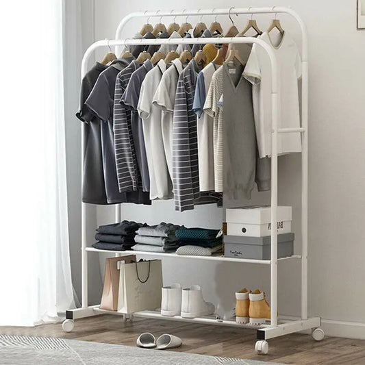 1.5m Clothes Rack With Shoe Rack Storage