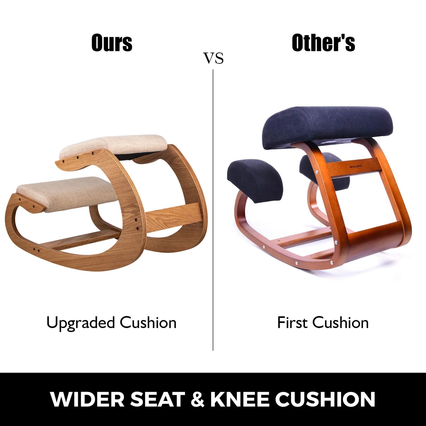 Ergonomic Wooden Kneeling Chair For Correct Posture