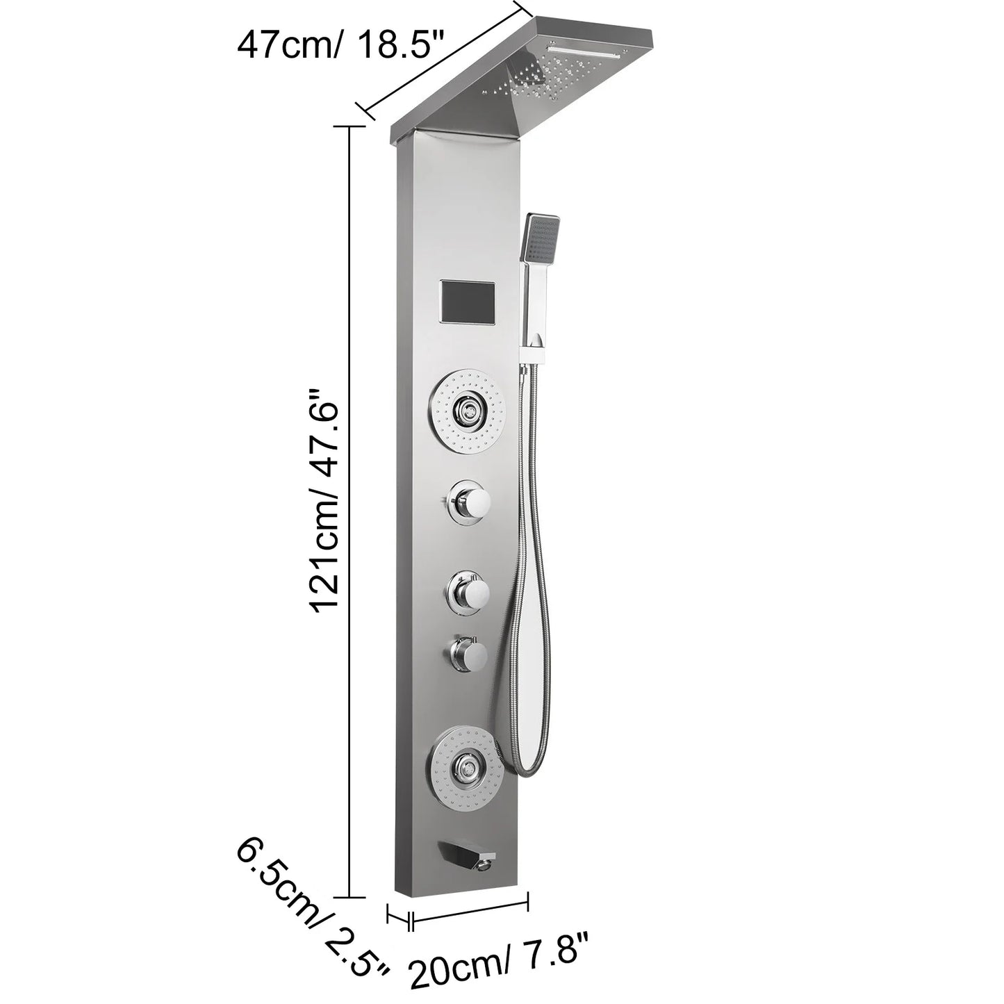 Panel System Waterfall Rain Shower Faucet