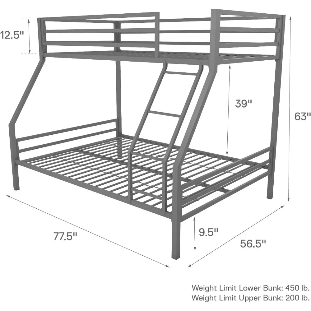 Sturdy Metal Frame Bunk Bed