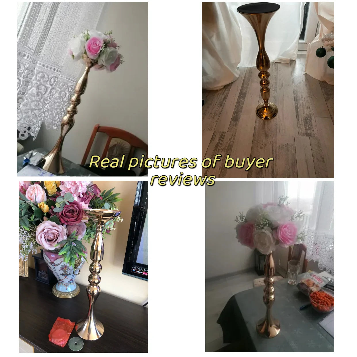 10pcs-50CM Gold Centerpieces For Wedding Candles