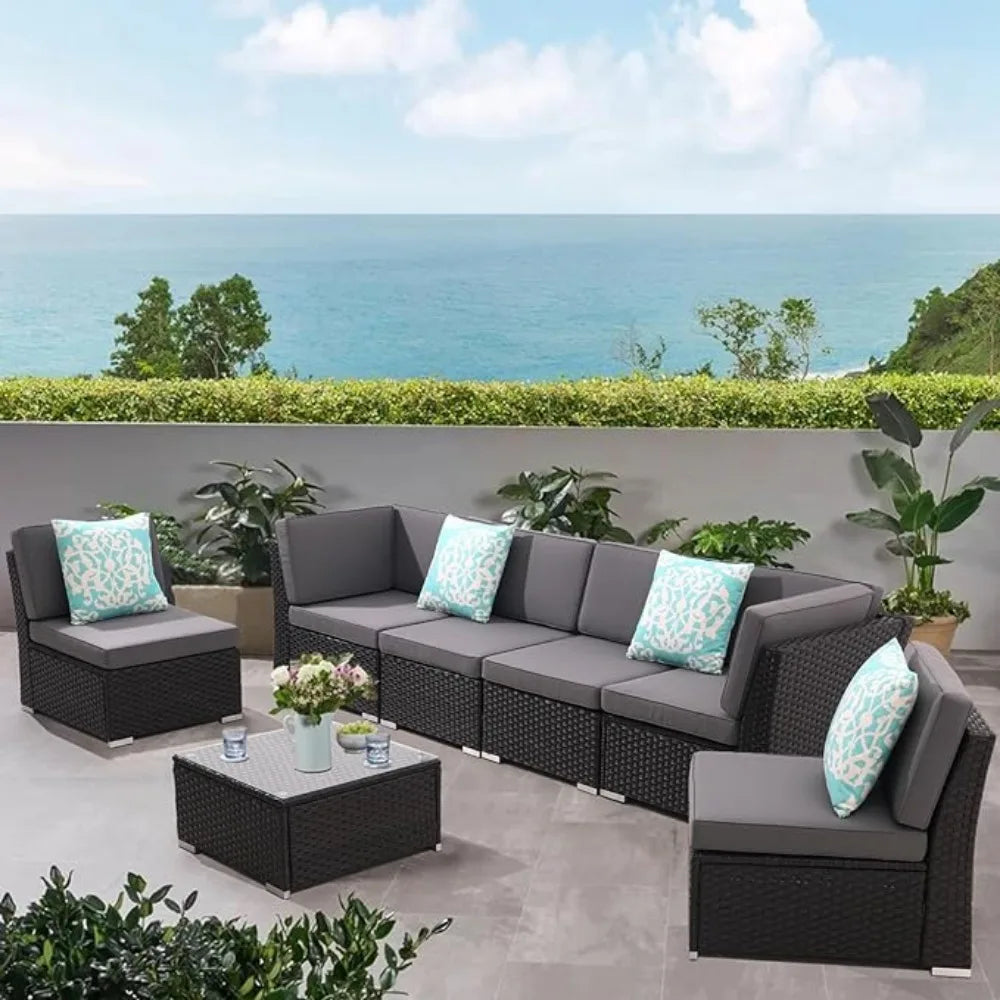 Outdoor Patio Furniture Set With Padded Cushions