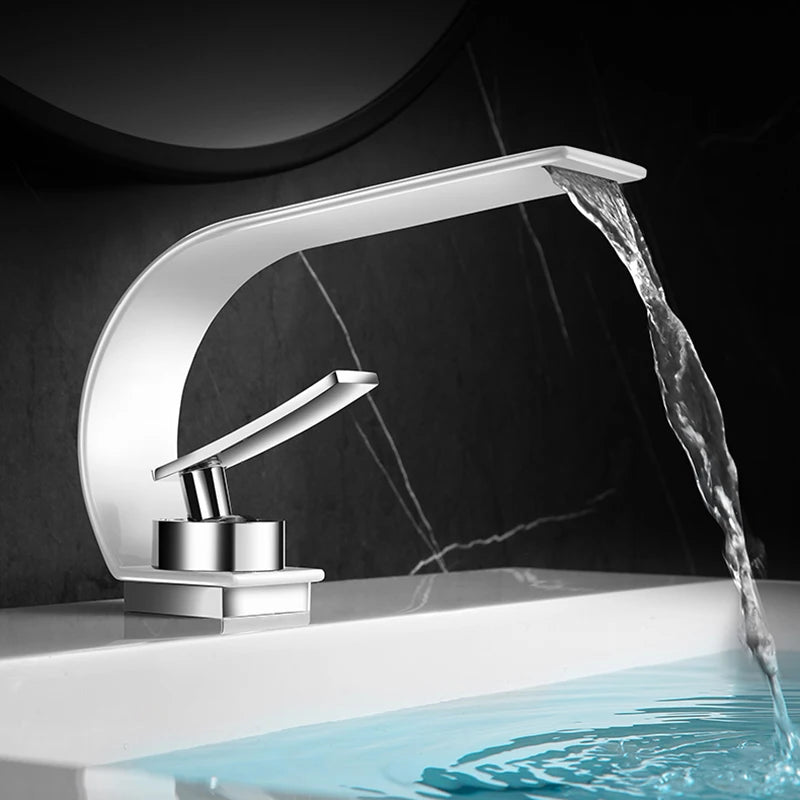 Curve Single Handle Waterfall Faucet