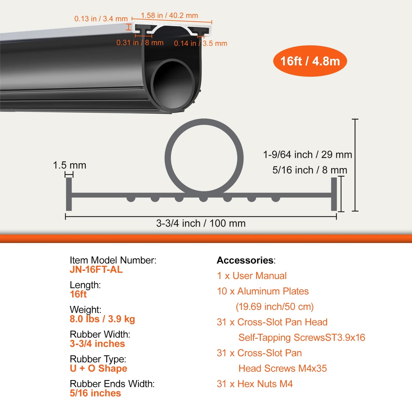 Bottom Rubber U Shape Garage Door Seals