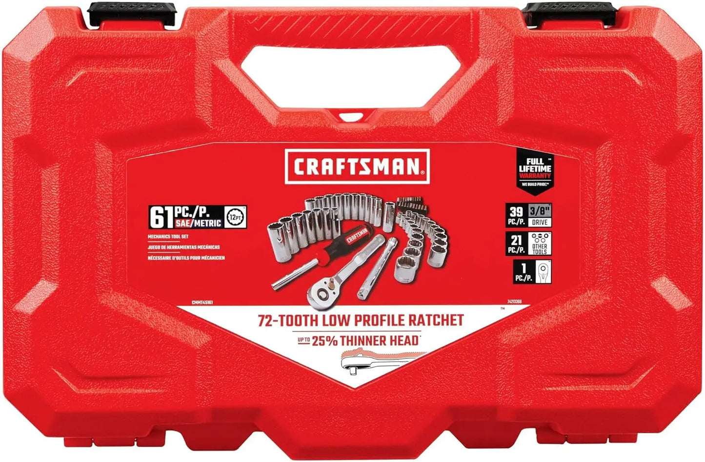 Mechanics Tool Set, 3/8 Inch Drive