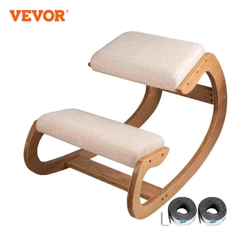 Ergonomic Wooden Kneeling Chair For Correct Posture