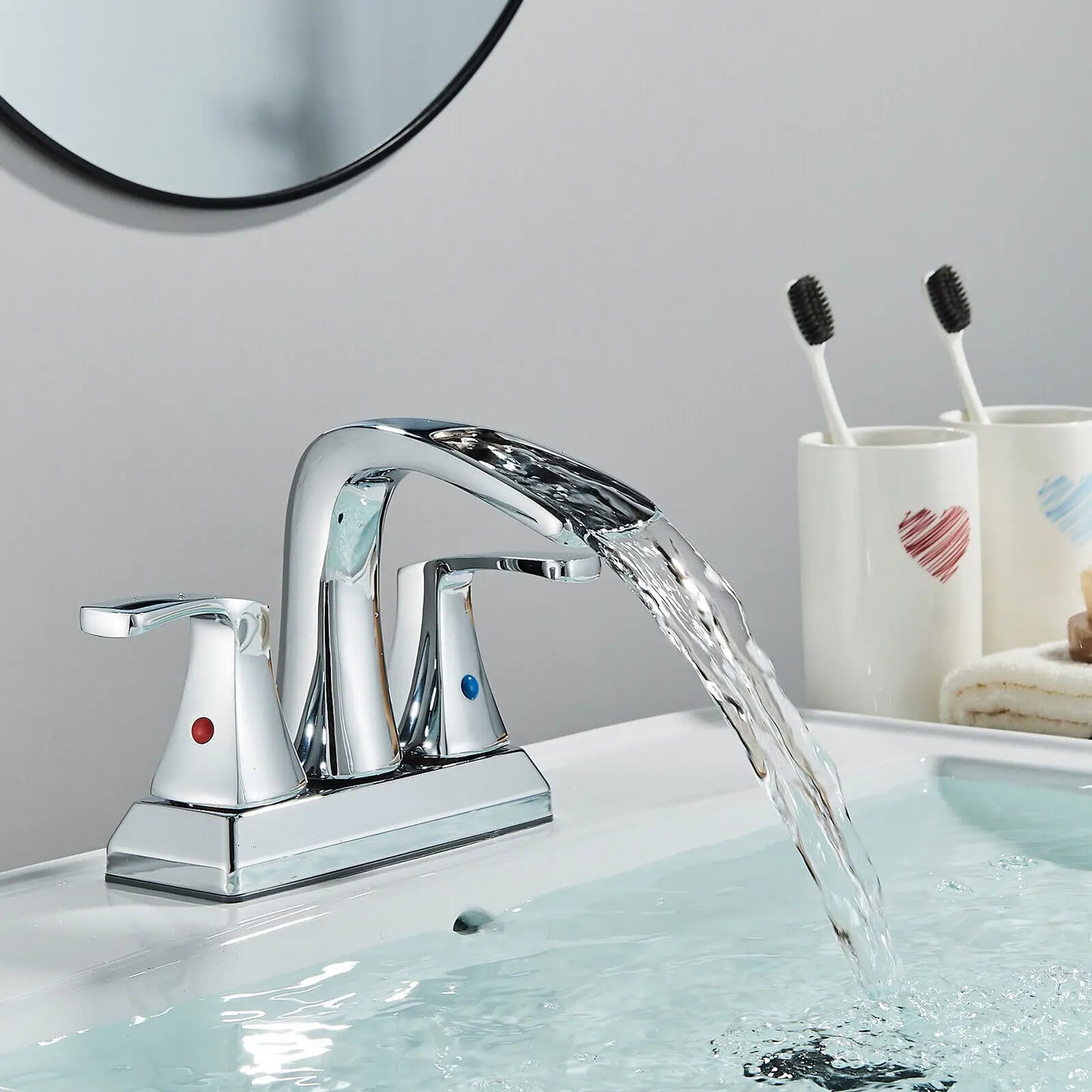 Waterfall Bathroom Faucet 3Hole