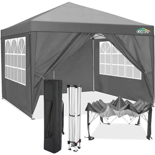 10x10 Pop Up Canopy Tent with 4 Removable Sidewalls Waterproof Commercial Instant Shelter Outdoor Party Tent Portable