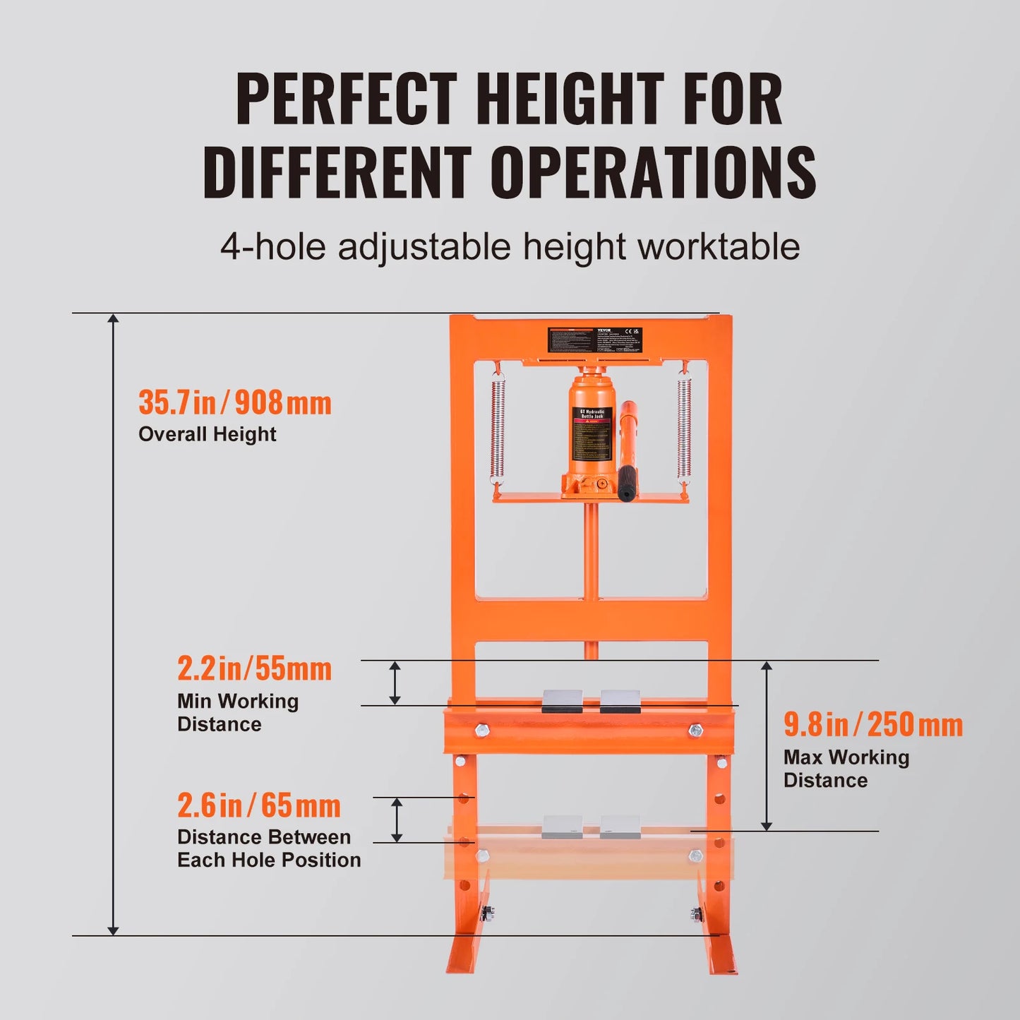 Hydraulic H-Frame Garage Floor Press