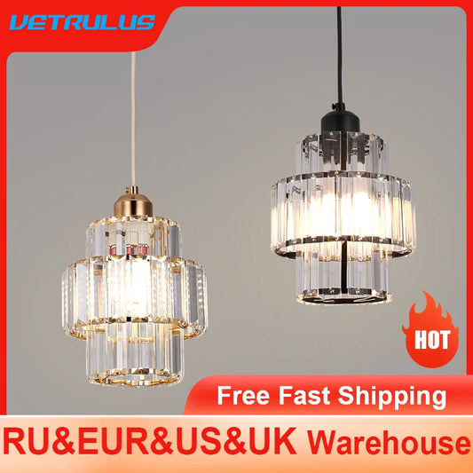 Crystal Pendant Light Led Ceiling Lamp