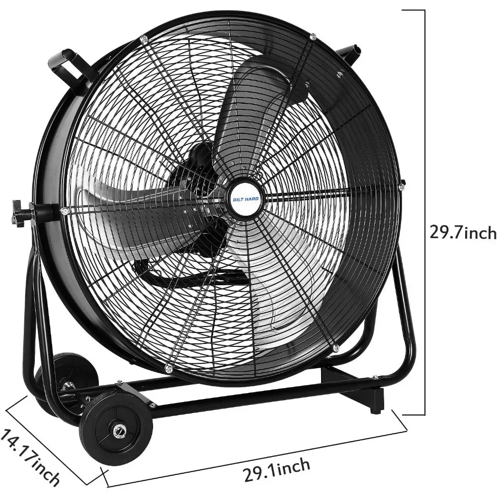 8100 CFM High Velocity Drum Fan, 3-Speed