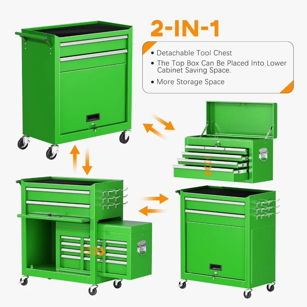 8 Drawers Rolling Tool Chest Assembled