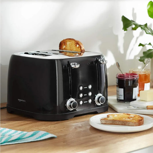 4 Slot Black Toaster