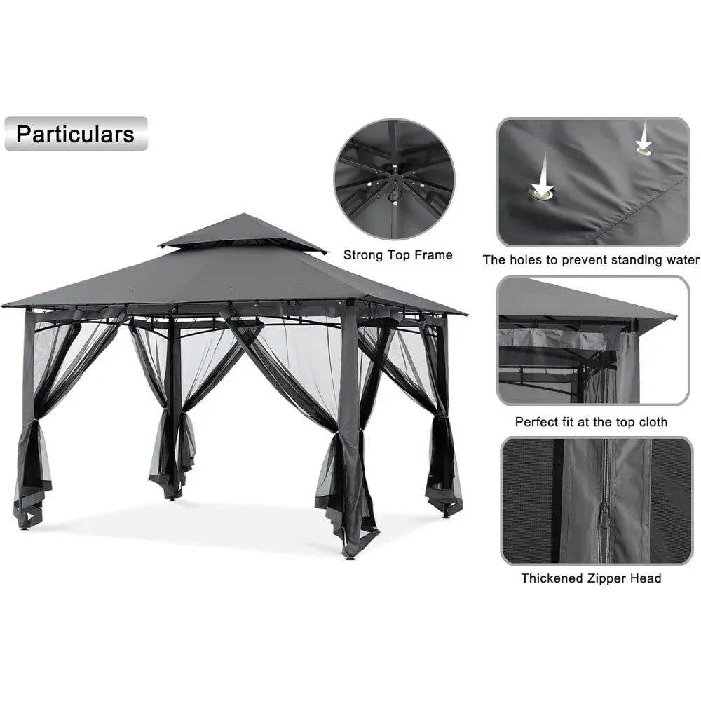 Steel Frame 8x8 Garden Gazebos For Patios