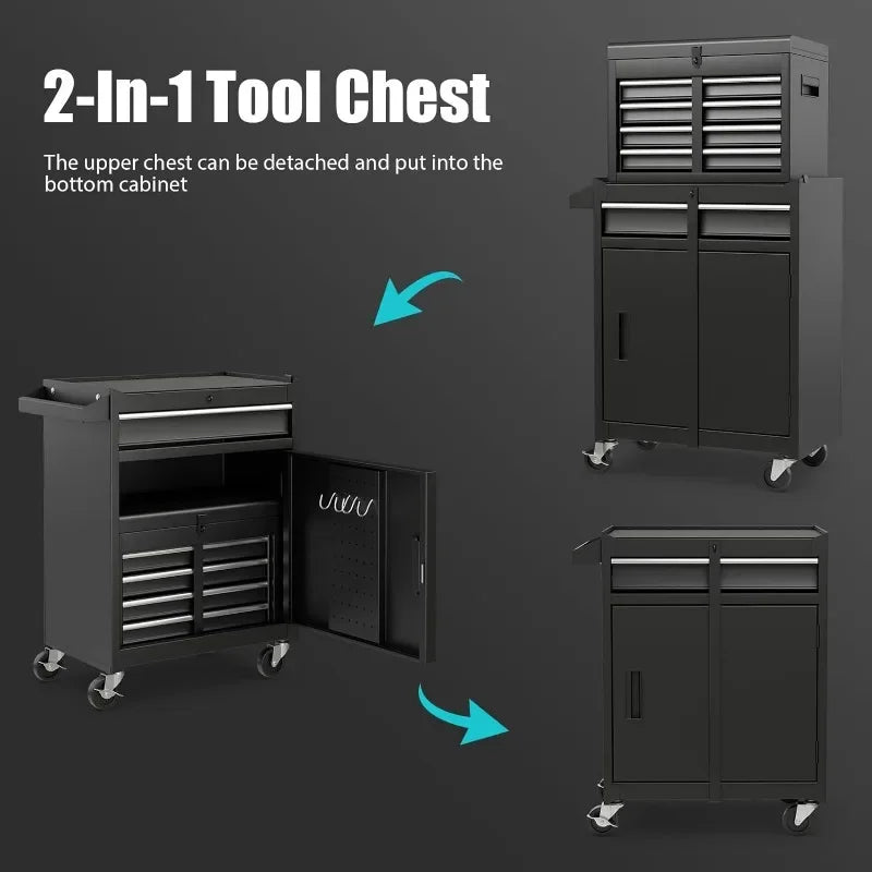 Tool Chest, 5-Drawer Rolling Tool Storage Cabinet