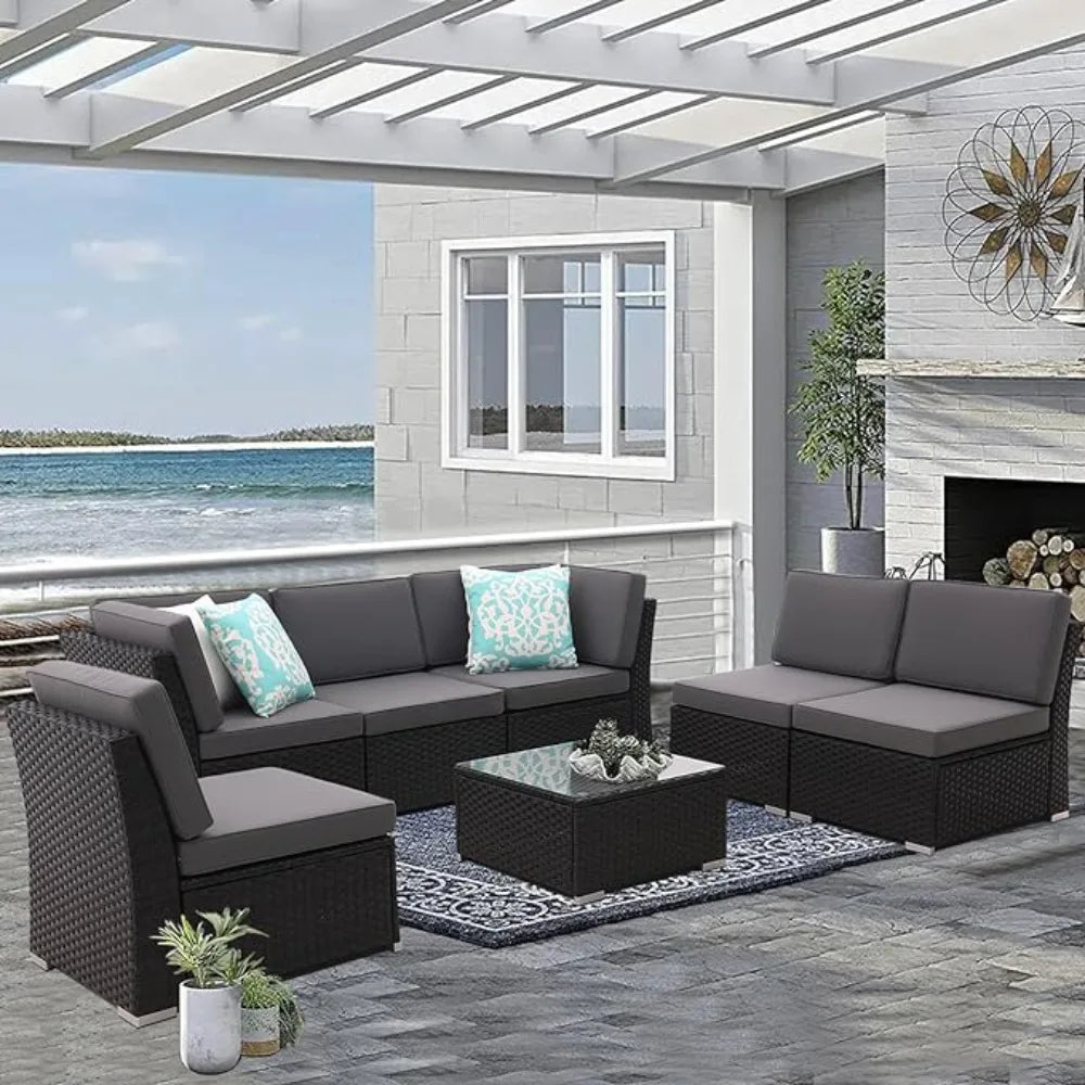 Outdoor Patio Furniture Set With Padded Cushions