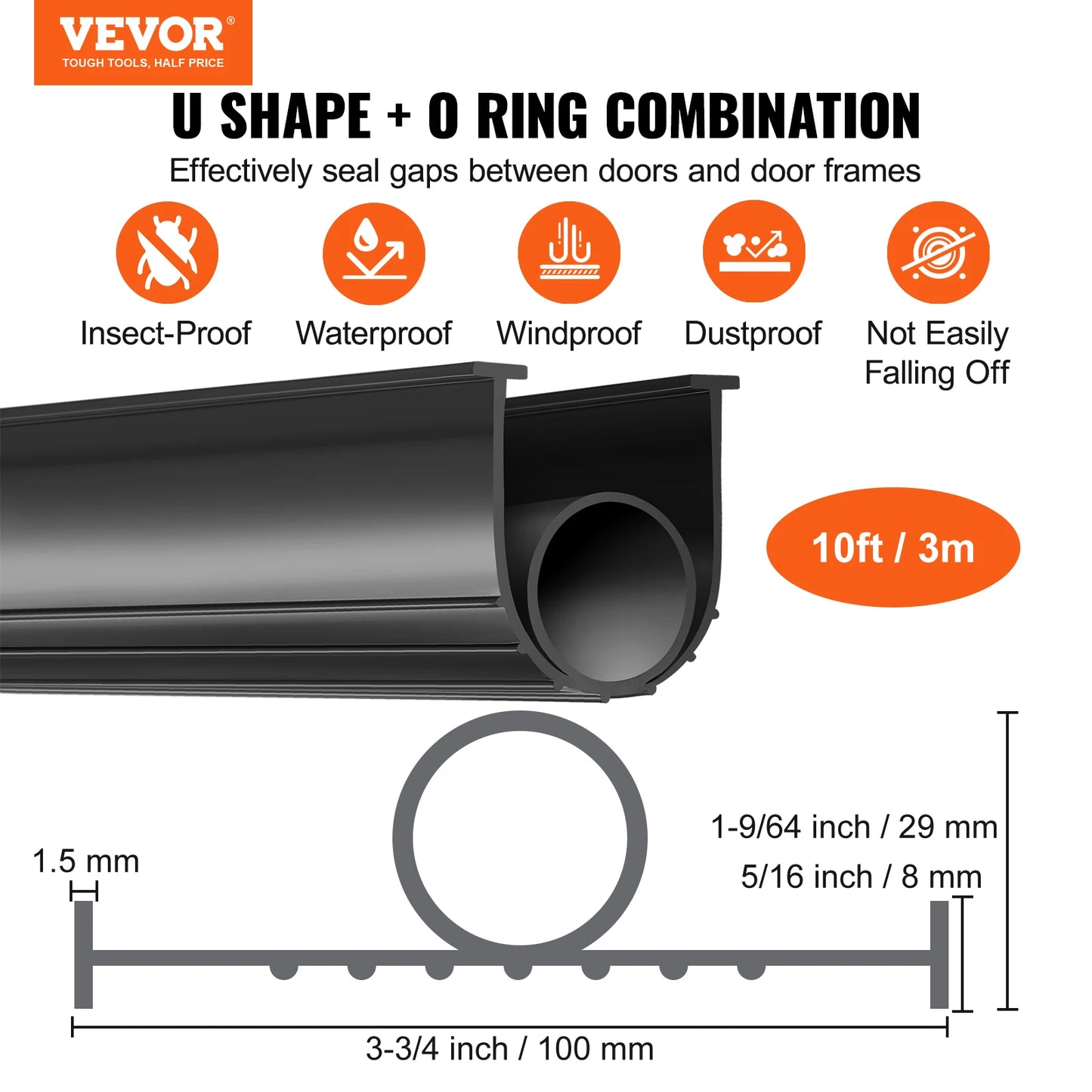 Bottom Rubber U Shape Garage Door Seals