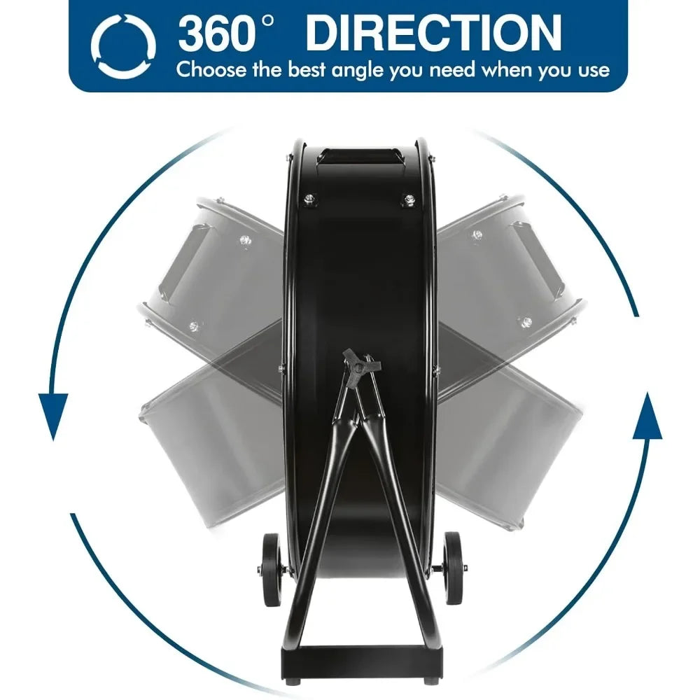 8100 CFM High Velocity Drum Fan, 3-Speed