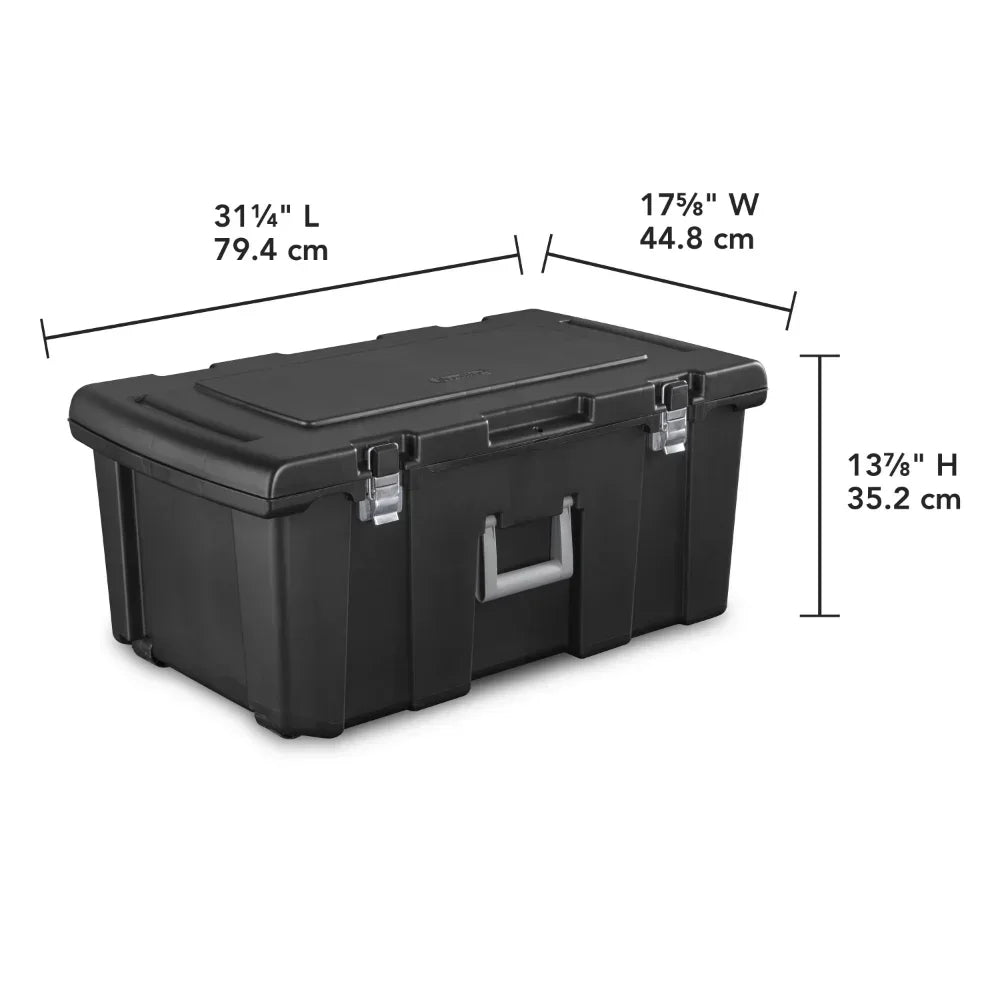 Black Waterproof Footlocker Toolbox