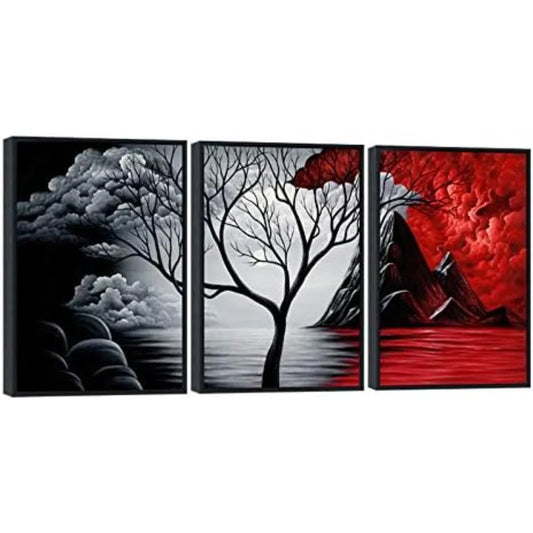 Home Office Contemporary Decorative Art 3 Panels