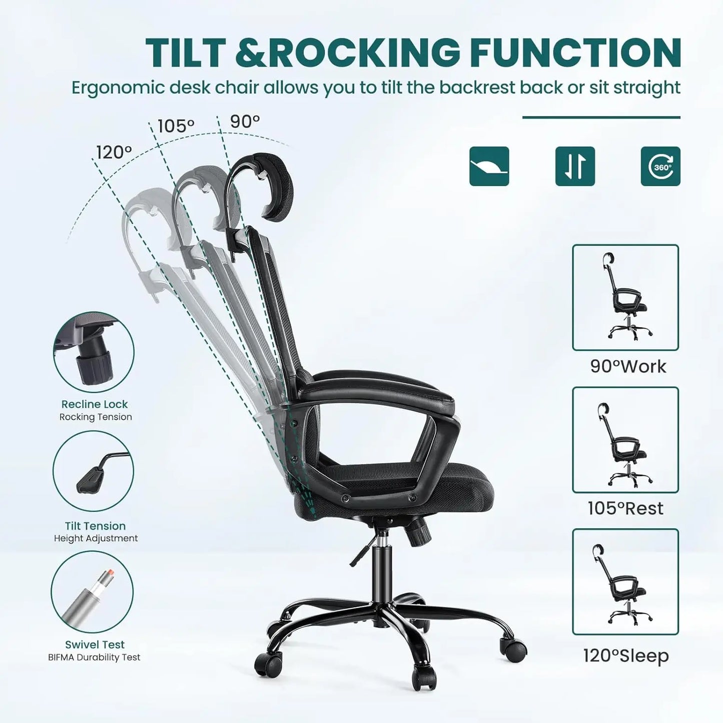 Ergonomic High Back Office Computer Chair