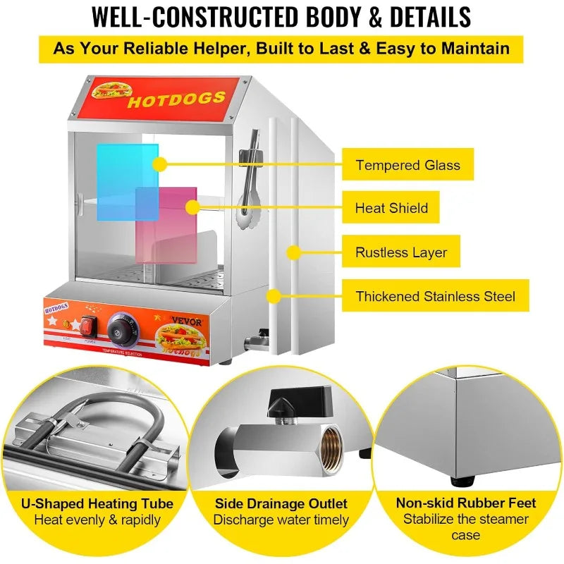 Hot Dog 2-Tier Hut Steamer