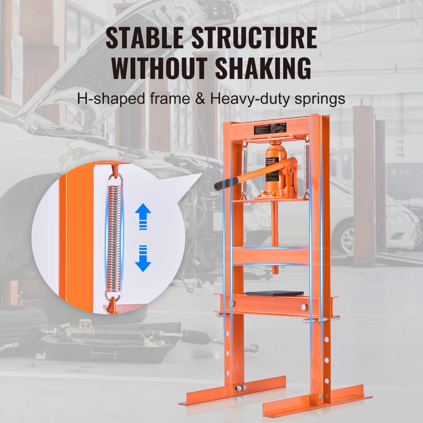 Hydraulic H-Frame Garage Floor Press