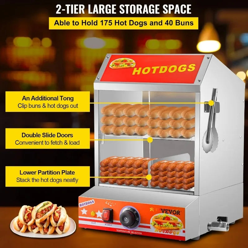 Hot Dog 2-Tier Hut Steamer