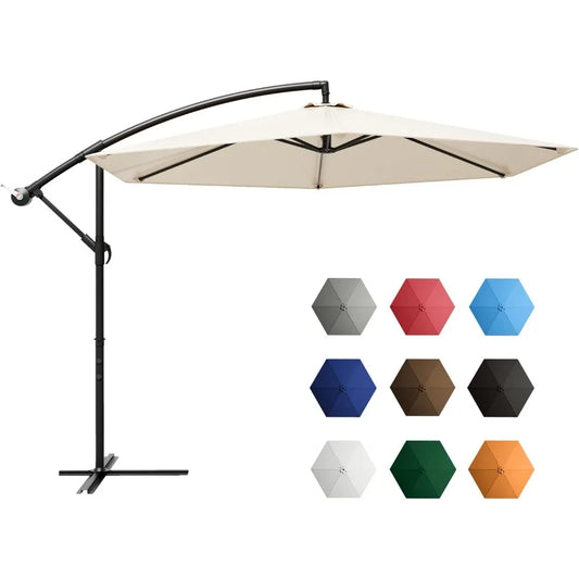 Outdoor Parasol Offset Hanging 10FT Umbrella