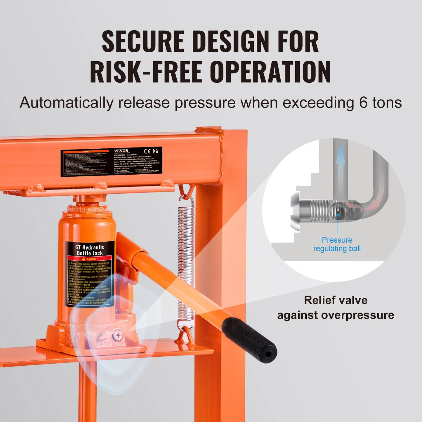 Hydraulic H-Frame Garage Floor Press